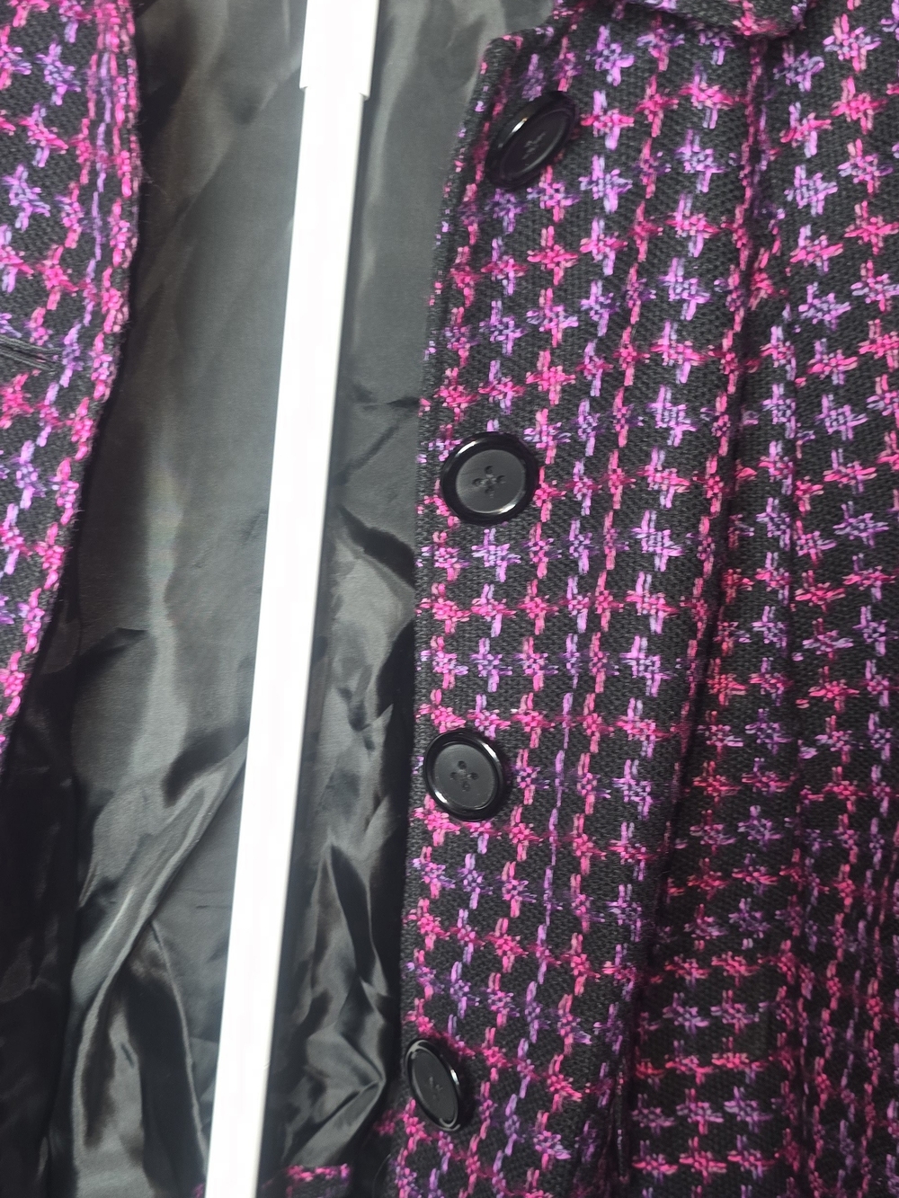 Briggs New York Black & Purple Houndstooth Blazer - Picture 11 of 11